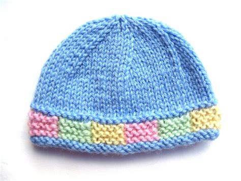 Instant download PATTERN Knit PREEMIE Hat with Colorful Garter