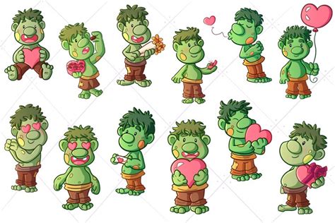 Valentine's Day Trolls Clip Art