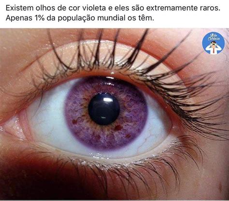 Você Sabia⁉🤔🙄 👁👁💜💜 #Raro! | Violet eyes, Beautiful eyes color, Rare eye ...