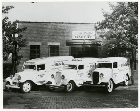 Three White Castle delivery trucks are pictured in front of a White Castle Systems bakery ...