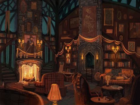 Gryffindor Common Room, Miranda Moorhead on ArtStation at https://www ...