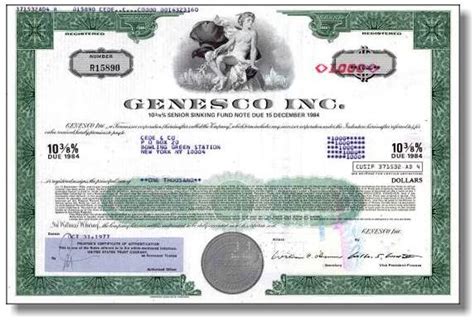 Genesco Inc. - Scripophily.com | Collect Stocks and Bonds | Old Stock ...