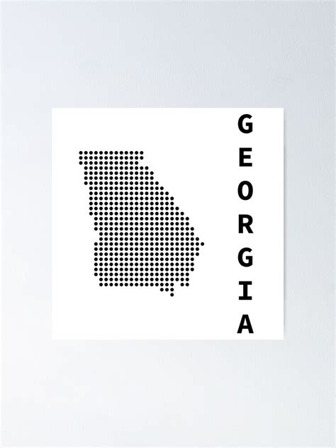 "GEORGIA DOT SILHOUETTE" Poster by Mxdesign888 | Redbubble