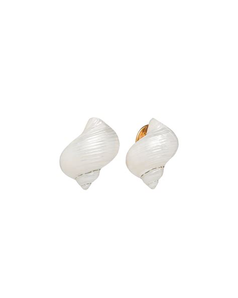 Prada Silver Earrings With Shells, Women, Pearl Gray | Silver earrings, Earrings, Jewelry