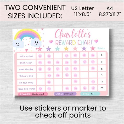 Customizable Chore Chart for Kids Printable ADHD Chore Chart Kids ...