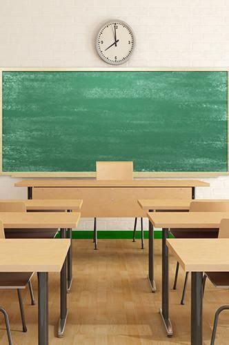 Classroom Backdrop Desks And Green Chalkboard Background - 6741 ...