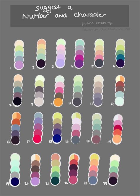 Color Palette Challenge by fawnley | Paleta de colores rgb, Paletas de pintura, Paletas de colores