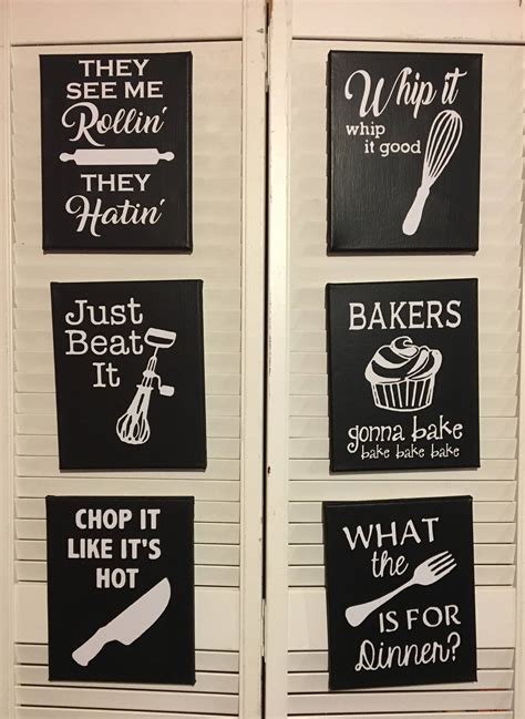 Set of 6 Funny Kitchen Signs - Etsy Australia