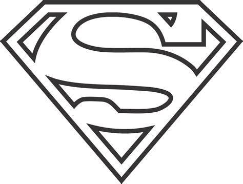 Superman Logo Outline Drawing