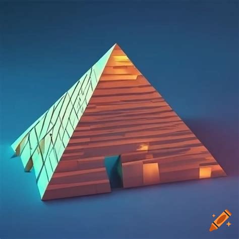 Simple architectural design inspired by the pyramid on Craiyon