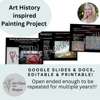 Art History Inspired Painting Project by Art Class with Megan | TPT