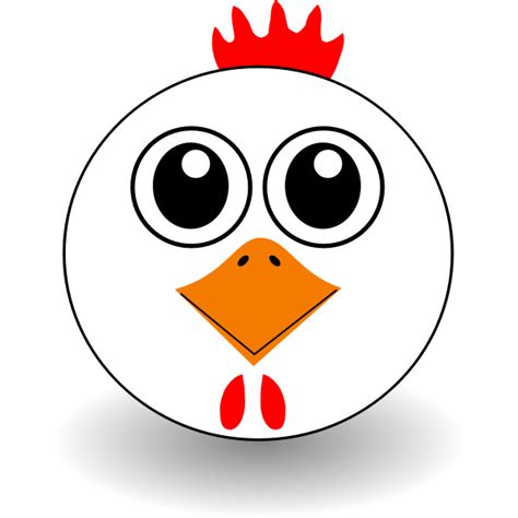 Funny chicken face vector drawing | Free SVG