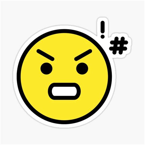 "Cursing Emoji Sticker" Sticker for Sale by EmojiWorld | Redbubble