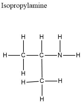 Draw the structure of isopropylamine. | Study.com