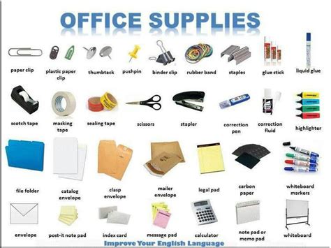 30 best office and stationery images on Pinterest | English vocabulary ...