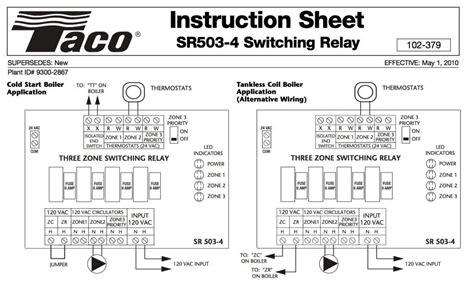 Zone Valve Wiring Installation & Instructions: Guide To Heating - Taco Zone Valve Wiring Diagram ...