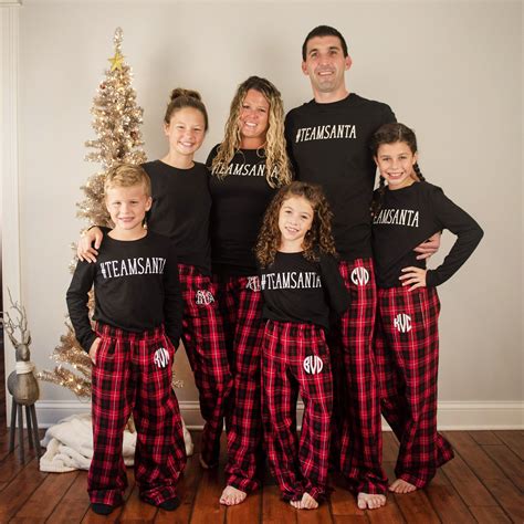 Monogrammed Christmas PJ Pants | Family christmas pajamas, Matching ...