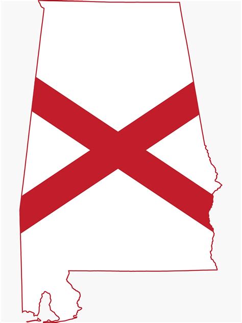 "Flag Map of Alabama " Sticker for Sale by abbeyz71 | Redbubble