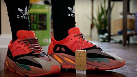 YEEZY 700 V1 "HI-RES RED" REVIEW & ON FEET! - YouTube