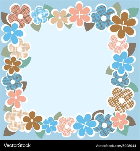 Vintage flower border Royalty Free Vector Image