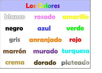 list of colors in spanish pdf - Murray Hanks