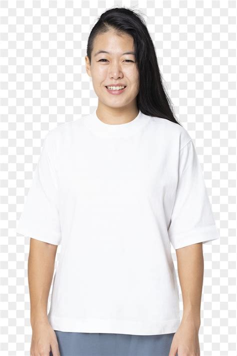 T-shirt png mockup white round | Free PNG Sticker - rawpixel