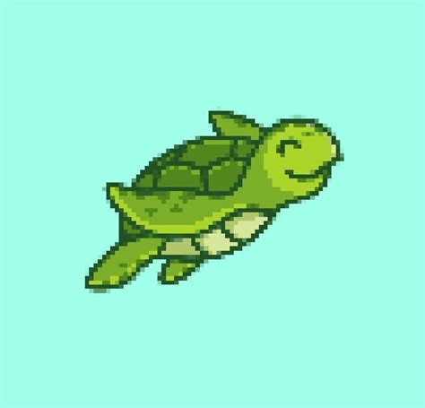 Turtle | Pixel art, Art, Mario characters | Pixel art, Pixel pattern ...