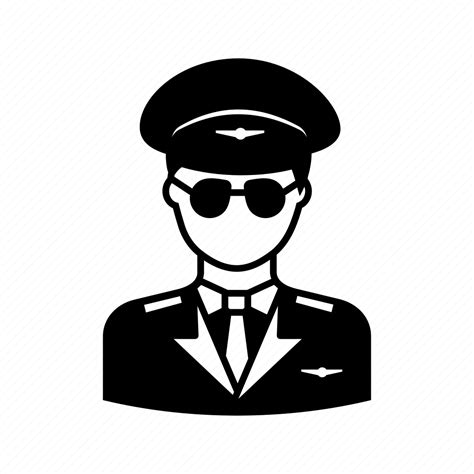 Airline pilot, aviator, captain, commander, flyer, pilot icon ...