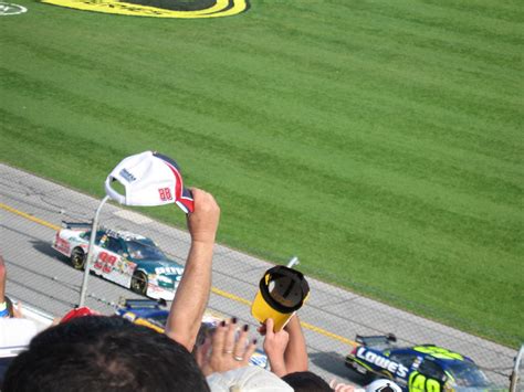 Fans waving for Dale Jr. | 50th Running of Daytona 500 | Flickr