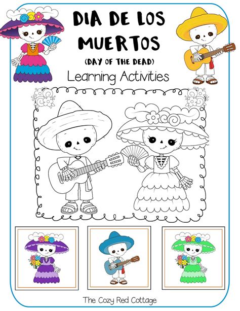 The Cozy Red Cottage: Dia de los Muertos Preschool Learning Activities ...