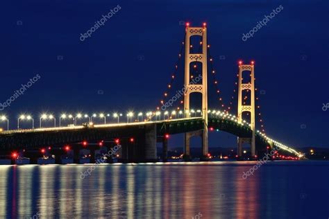 Mackinac Bridge at Night Stock Photo by ©herreid 99832426