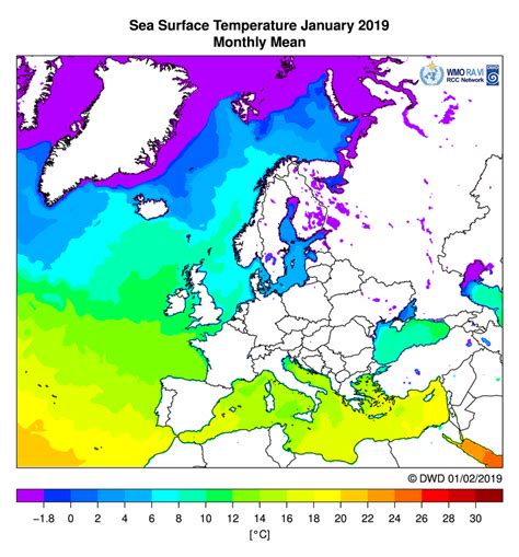 Sea Temperature Map Europe | Draw A Topographic Map