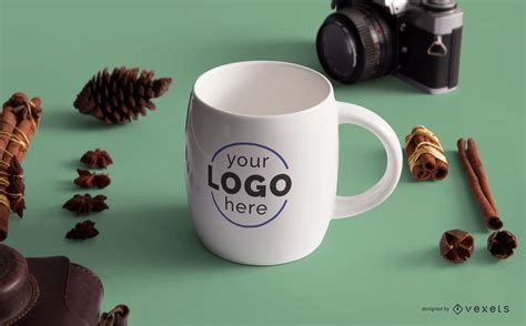 Mug Logo Mockup PSD Editable Template