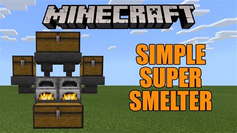 Minecraft: Simple Super Smelter tutorial - YouTube