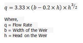 Rectangular Weir Flow Rate Calculator | Online Rectangular Weir Flow Rate Calculator App ...