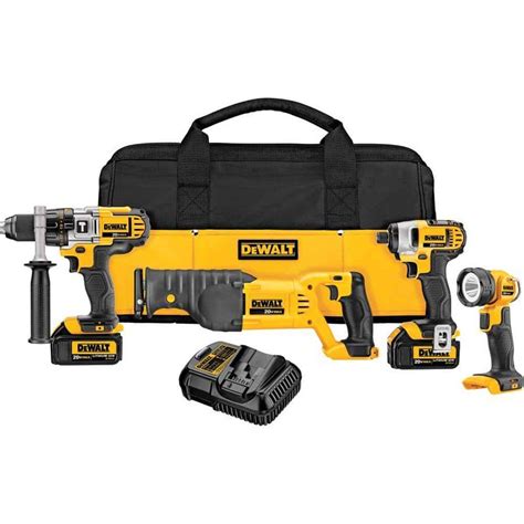 DEWALT 20-Volt Max Lithium-Ion Cordless Combo Kit (4-Tool)-DCK492L2 ...