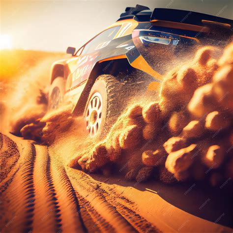 Premium Photo | Image of a race car racing through the desert Concept ...