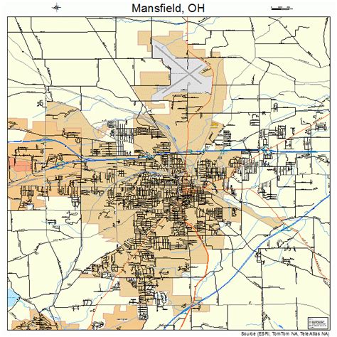 Mansfield Ohio Street Map 3947138