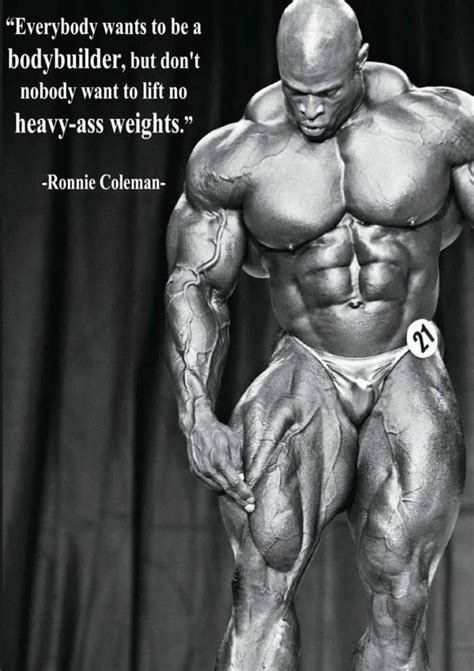 Motivational Quote RONNIE COLEMAN Bodybuilding Gym Poster | Etsy