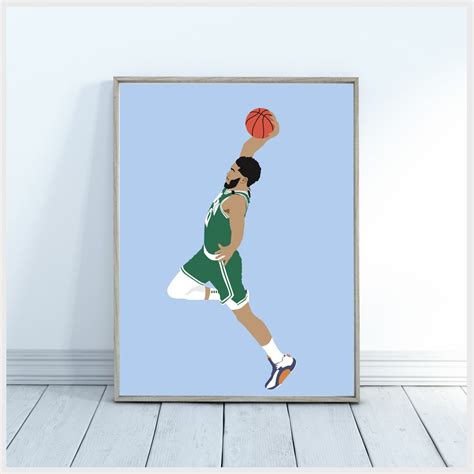 Jayson Tatum Dunk Poster Basketball Gifts Jayson Tatum | Etsy