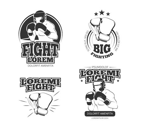 Mma vector vintage emblems | Premium Vector