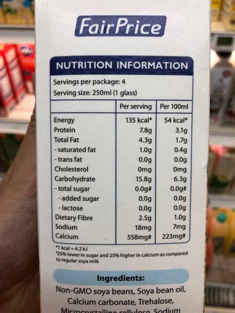 Soy Milk Nutrition Facts Sugar | Besto Blog