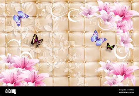 3d wallpaper design and beautiful wall brick background Stock Photo - Alamy