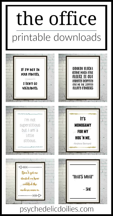 The Office Printable Art Quotes - Psychedelic Doilies