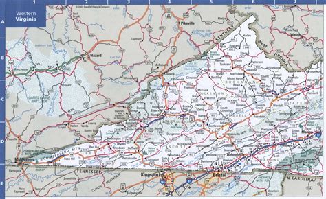 Political Map Of Virginia - Ezilon Maps DB6