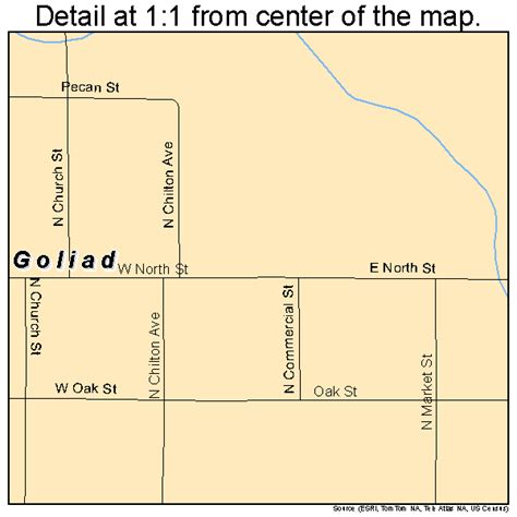 Goliad Texas Street Map 4830080