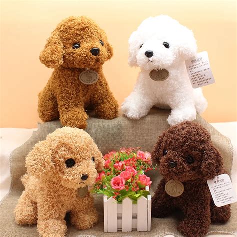 Real Life Teddy Dog Poodle Plush Toys Suffed Animal Doll For Christmas Birthday Gift Free ...