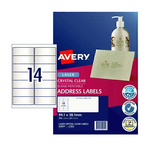 Avery Rectangle Labels Clear – 350 Labels (Laser) | Inkjet Online – Inkjet Online | Printer Inks ...