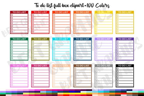 To Do List Errands Planner Box Clipart Graphic by bestgraphicsonline · Creative Fabrica