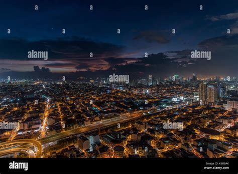 Metro Manila Skyline at Sunset , Philippines Stock Photo - Alamy